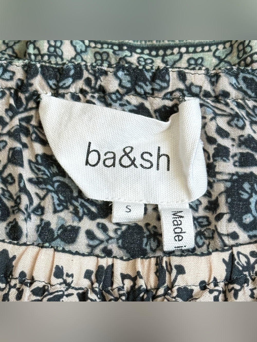 Ba&sh Teresa Midi Dress in Vertdeau Print | Size S / US 4 - Picture 7 of 13